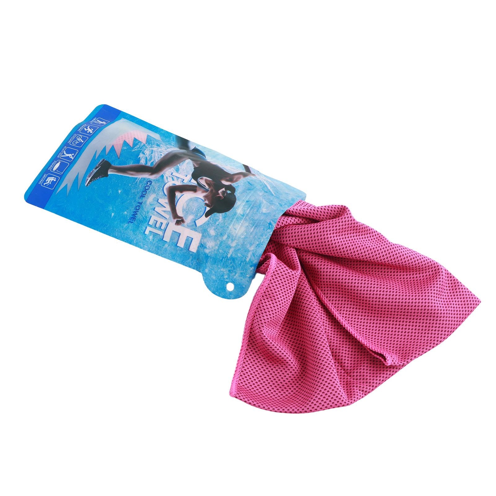 Super Breathable Cooling Effect Towel for Sports Gym Workout (Magenta)