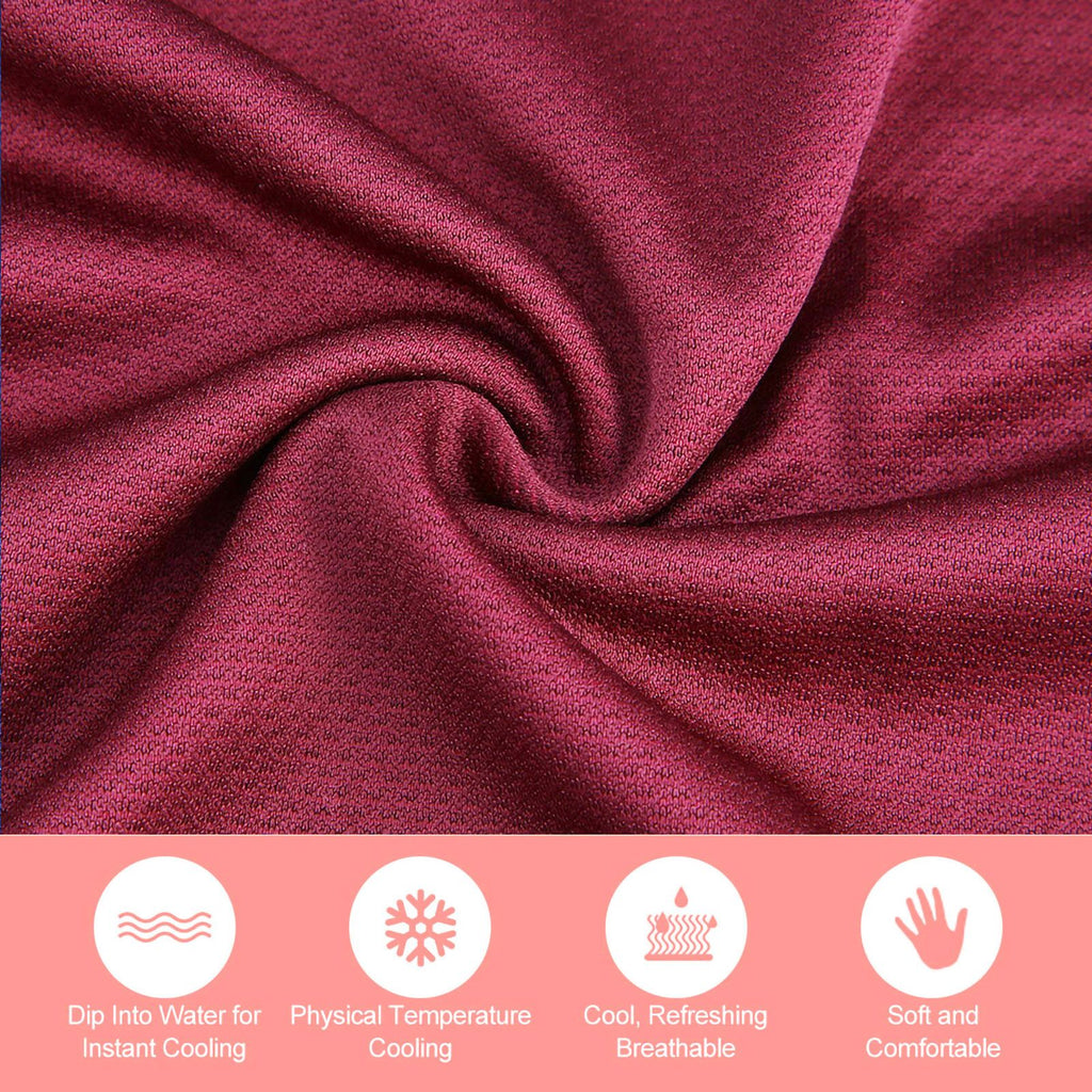 Super Breathable Cooling Effect Towel for Sports Gym Workout (Magenta)