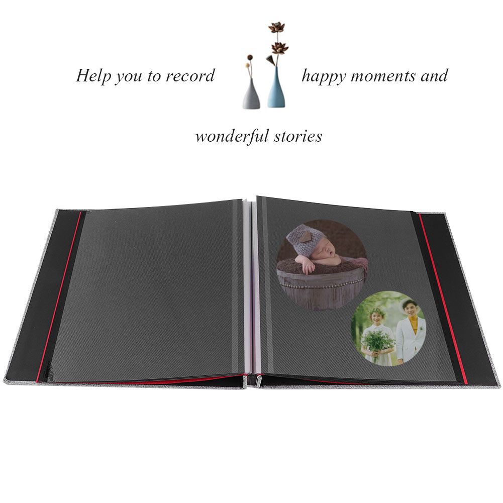 Simple Linen Cover DIY Self Adhesive Album Scrapbook Handmade Creative Craft 20 Pages #5