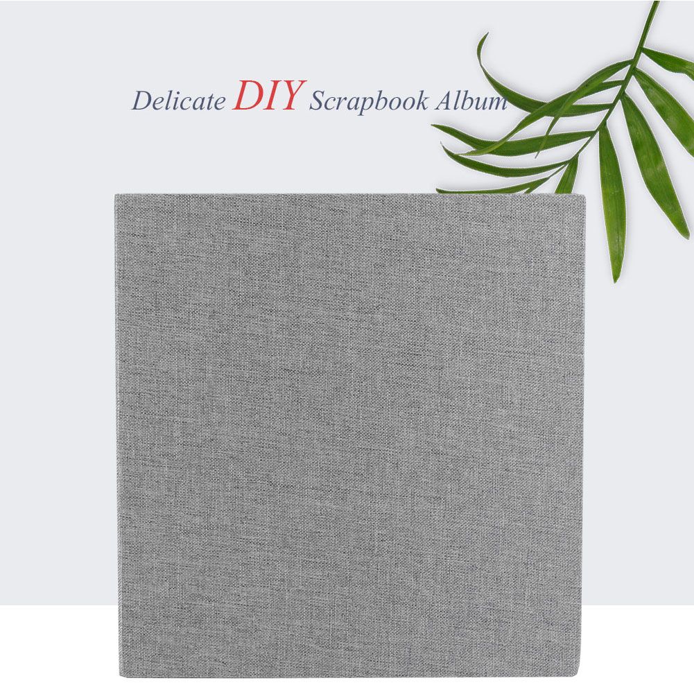 Simple Linen Cover DIY Self Adhesive Album Scrapbook Handmade Creative Craft 20 Pages #5