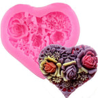 Heart shaped Silicone Mould Washable Heat Resistant Mold for Chocolate Dessert Cookie