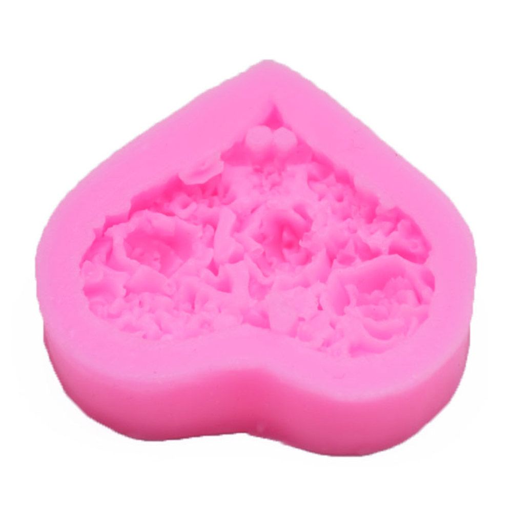 Heart shaped Silicone Mould Washable Heat Resistant Mold for Chocolate Dessert Cookie