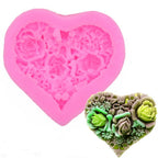 Heart shaped Silicone Mould Washable Heat Resistant Mold for Chocolate Dessert Cookie
