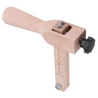 Wooden Hand Leather Strip Strap Adjustable Cutting Tool DIY Craft Tools Cutter with 3 Blades