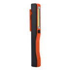 Rechargeable COB LED Flashlight Hand Pocket Pen Work Light with Magnetic Rotating Clip Orange