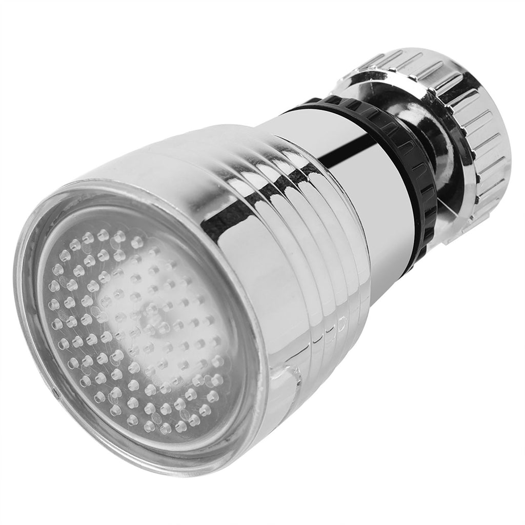 360°Swivel 3Colors Temperature Controlled LED Light Kitchen Sink Faucet Spray Head Sprayer