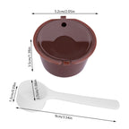 5Pcs Food Grade Pp 304 Stainless Steel Reusable Refillable Coffee Capsule Filter (Brown)