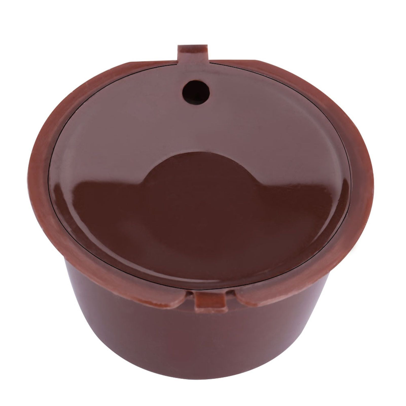 5Pcs Food Grade Pp 304 Stainless Steel Reusable Refillable Coffee Capsule Filter (Brown)