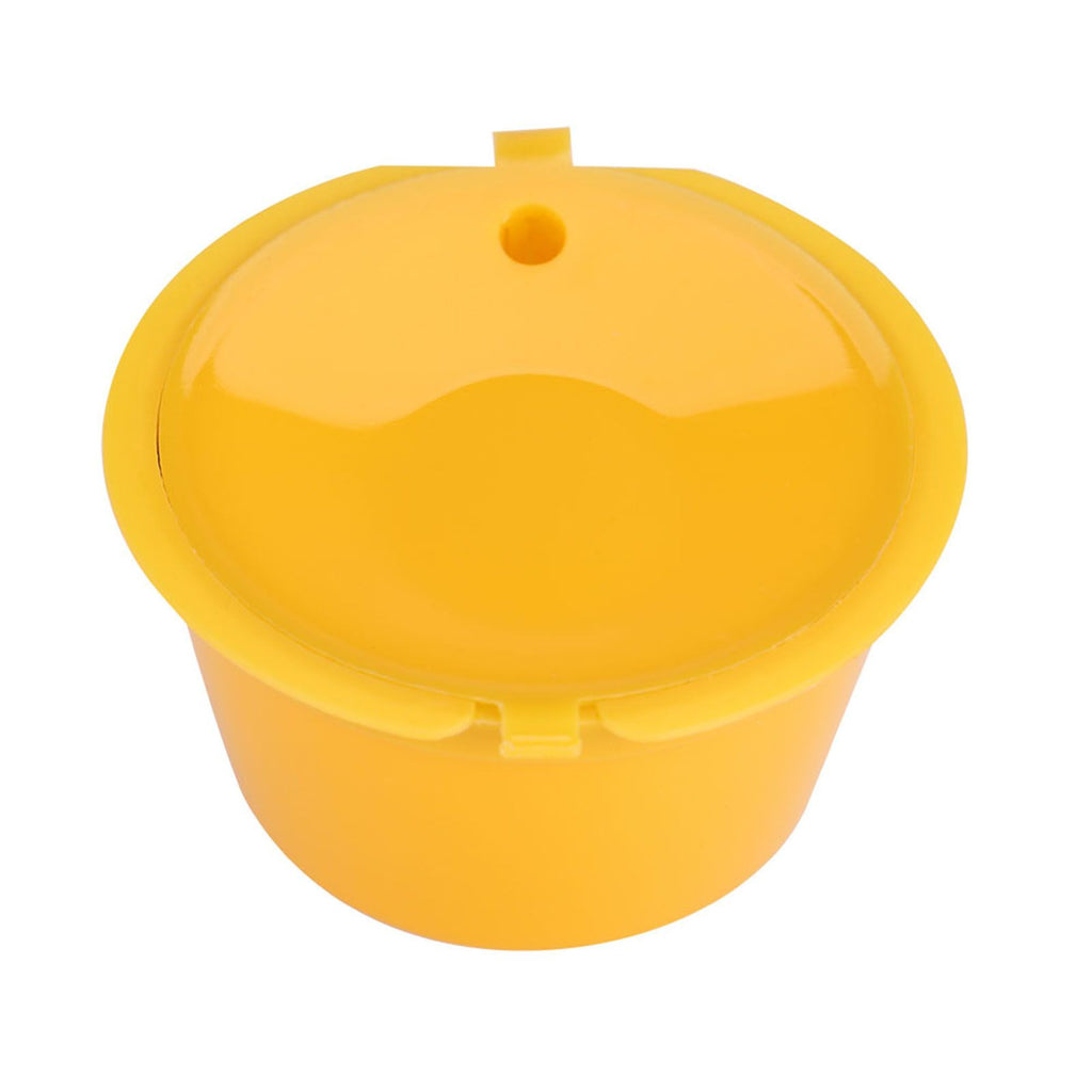 5Pcs Food Grade Pp 304 Stainless Steel Reusable Refillable Coffee Capsule Filter (Yellow)