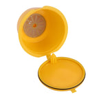5Pcs Food Grade Pp 304 Stainless Steel Reusable Refillable Coffee Capsule Filter (Yellow)