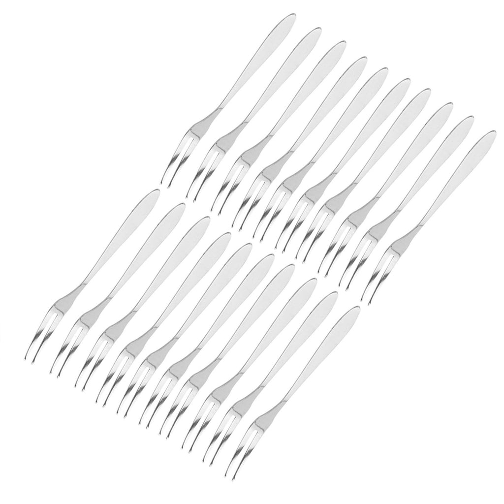 20Pcs/set Stainless Steel Fruit Fork Comfortable Long Handle Cake Desert Fruit Serving Forks