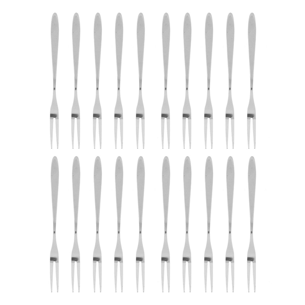20Pcs/set Stainless Steel Fruit Fork Comfortable Long Handle Cake Desert Fruit Serving Forks