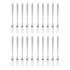 20Pcs/set Stainless Steel Fruit Fork Comfortable Long Handle Cake Desert Fruit Serving Forks