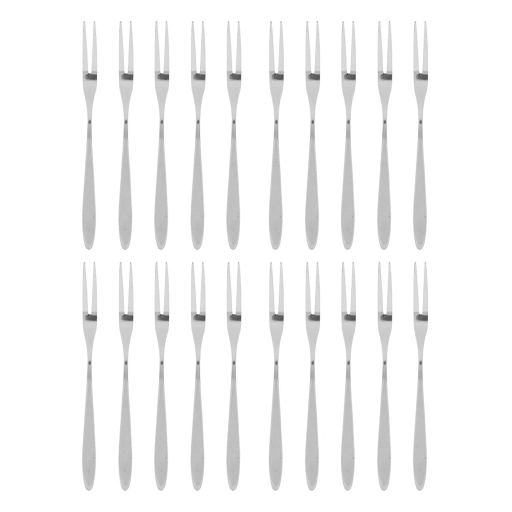 20Pcs/set Stainless Steel Fruit Fork Comfortable Long Handle Cake Desert Fruit Serving Forks