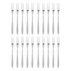20Pcs/set Stainless Steel Fruit Fork Comfortable Long Handle Cake Desert Fruit Serving Forks