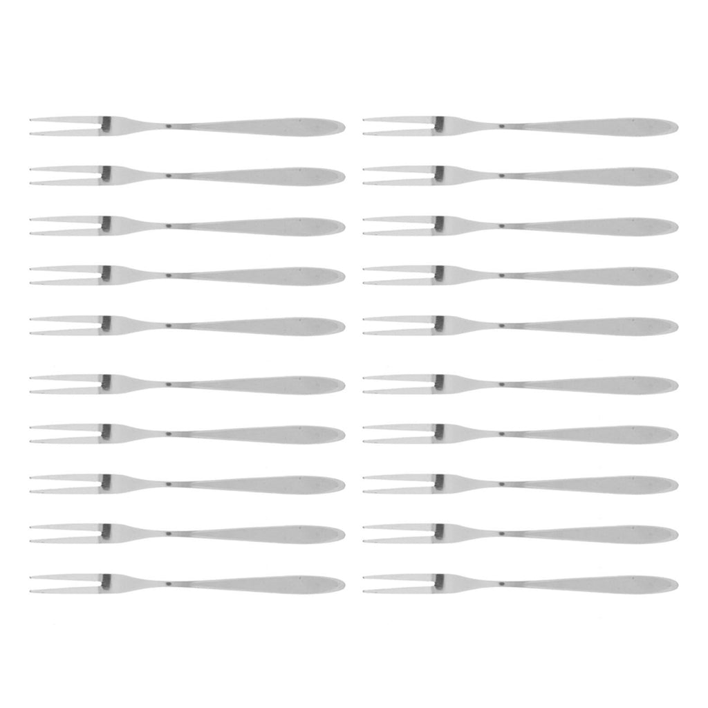 20Pcs/set Stainless Steel Fruit Fork Comfortable Long Handle Cake Desert Fruit Serving Forks