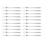 20Pcs/set Stainless Steel Fruit Fork Comfortable Long Handle Cake Desert Fruit Serving Forks