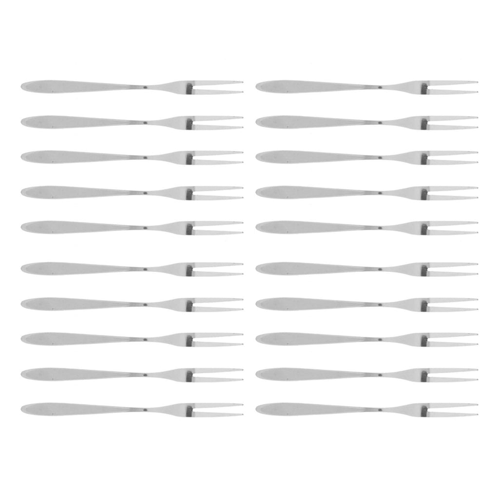 20Pcs/set Stainless Steel Fruit Fork Comfortable Long Handle Cake Desert Fruit Serving Forks