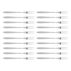 20Pcs/set Stainless Steel Fruit Fork Comfortable Long Handle Cake Desert Fruit Serving Forks