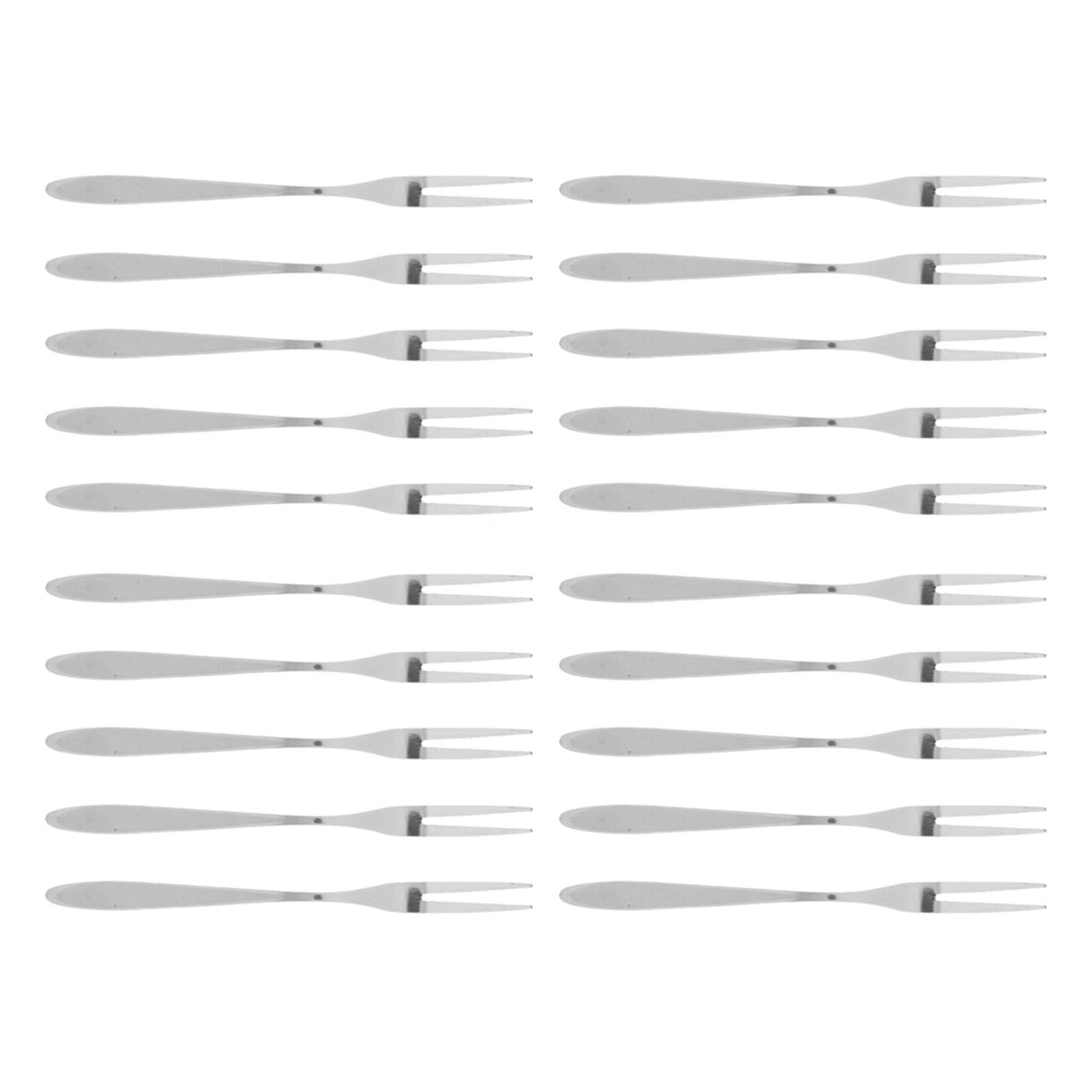 20Pcs/set Stainless Steel Fruit Fork Comfortable Long Handle Cake Desert Fruit Serving Forks