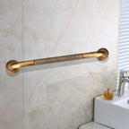 Antique Style Brass Carved Shower Tub Safety Grab Bar Wall Mounted Bathroom Accessories