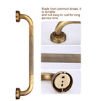 Antique Style Brass Carved Shower Tub Safety Grab Bar Wall Mounted Bathroom Accessories