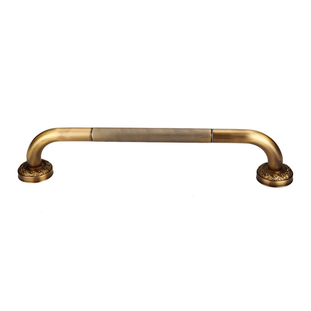 Antique Style Brass Carved Shower Tub Safety Grab Bar Wall Mounted Bathroom Accessories