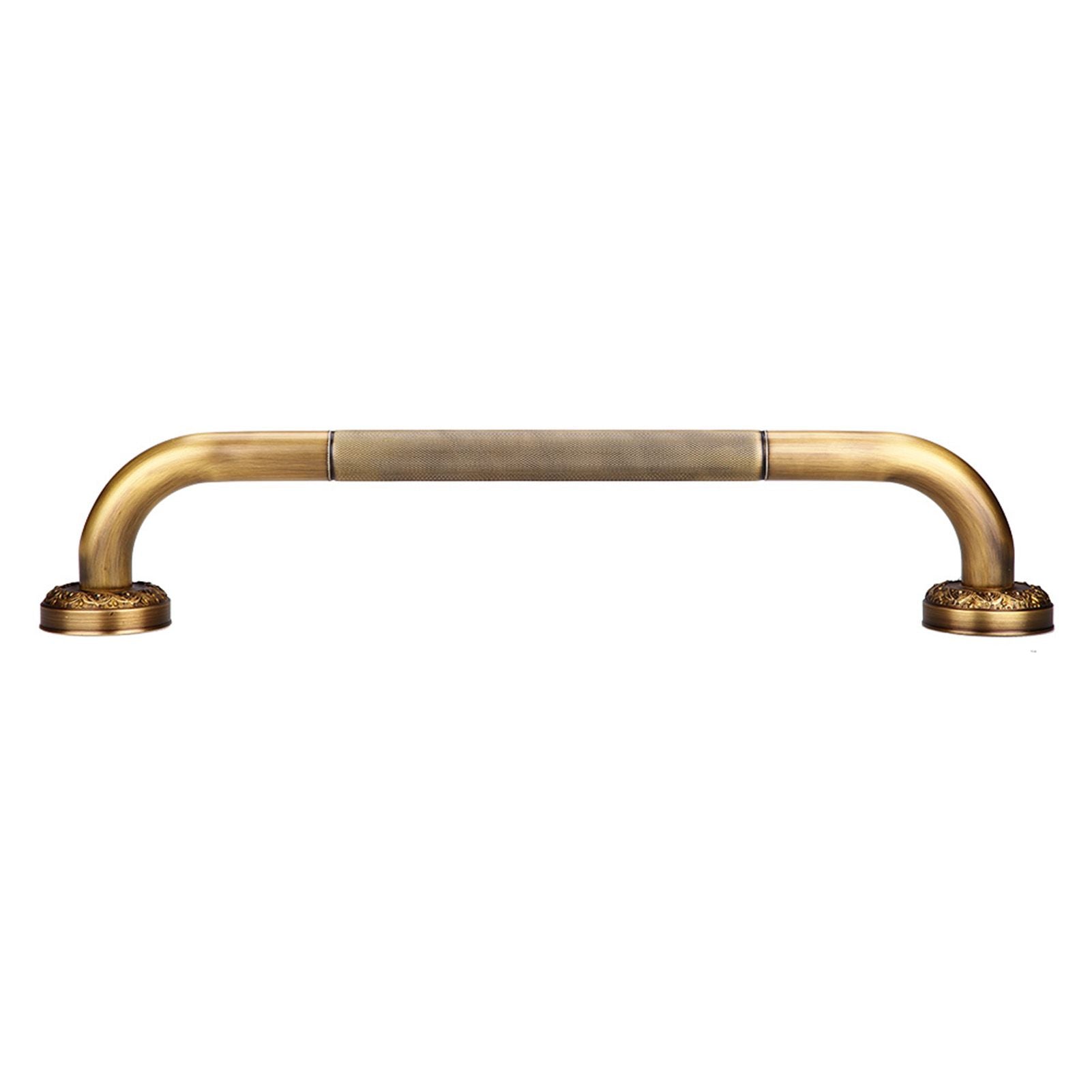 Antique Style Brass Carved Shower Tub Safety Grab Bar Wall Mounted Bathroom Accessories
