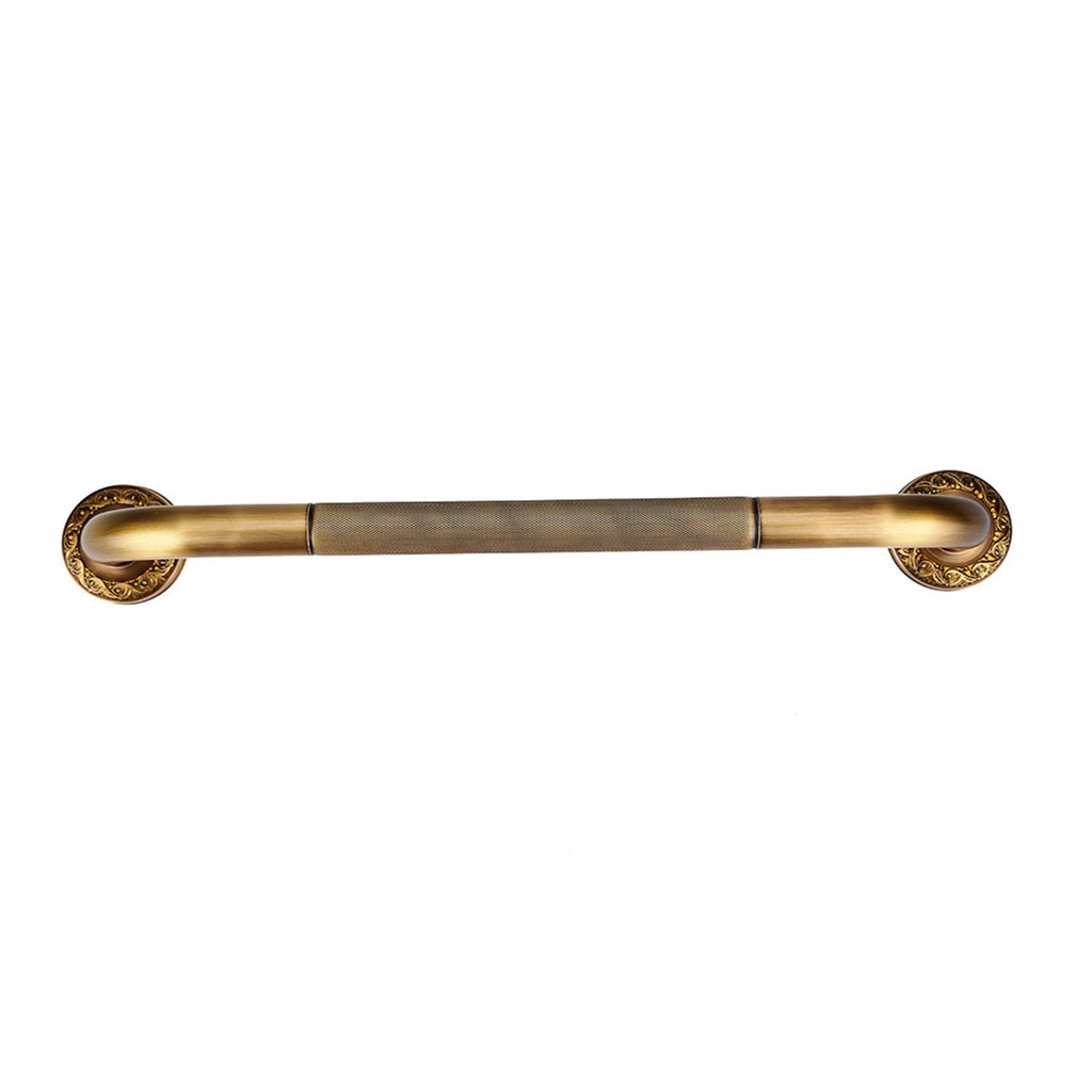 Antique Style Brass Carved Shower Tub Safety Grab Bar Wall Mounted Bathroom Accessories