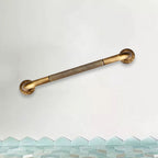 Antique Style Brass Carved Shower Tub Safety Grab Bar Wall Mounted Bathroom Accessories