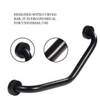 Stainless Steel Curved Shower Tub Safety Grab Bar Towel Rack Wall Mounted Bathroom Handrail