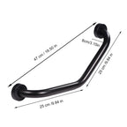Stainless Steel Curved Shower Tub Safety Grab Bar Towel Rack Wall Mounted Bathroom Handrail