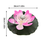 Waterproof Solar Power LED Color Changing Lotus Flower Floating Lamp Garden Colorful Pink