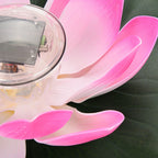 Waterproof Solar Power LED Color Changing Lotus Flower Floating Lamp Garden Colorful Pink