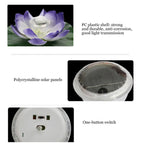 Waterproof Solar Power LED Color Changing Lotus Flower Floating Lamp Garden Colorful Purple