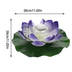 Waterproof Solar Power LED Color Changing Lotus Flower Floating Lamp Garden Colorful Purple