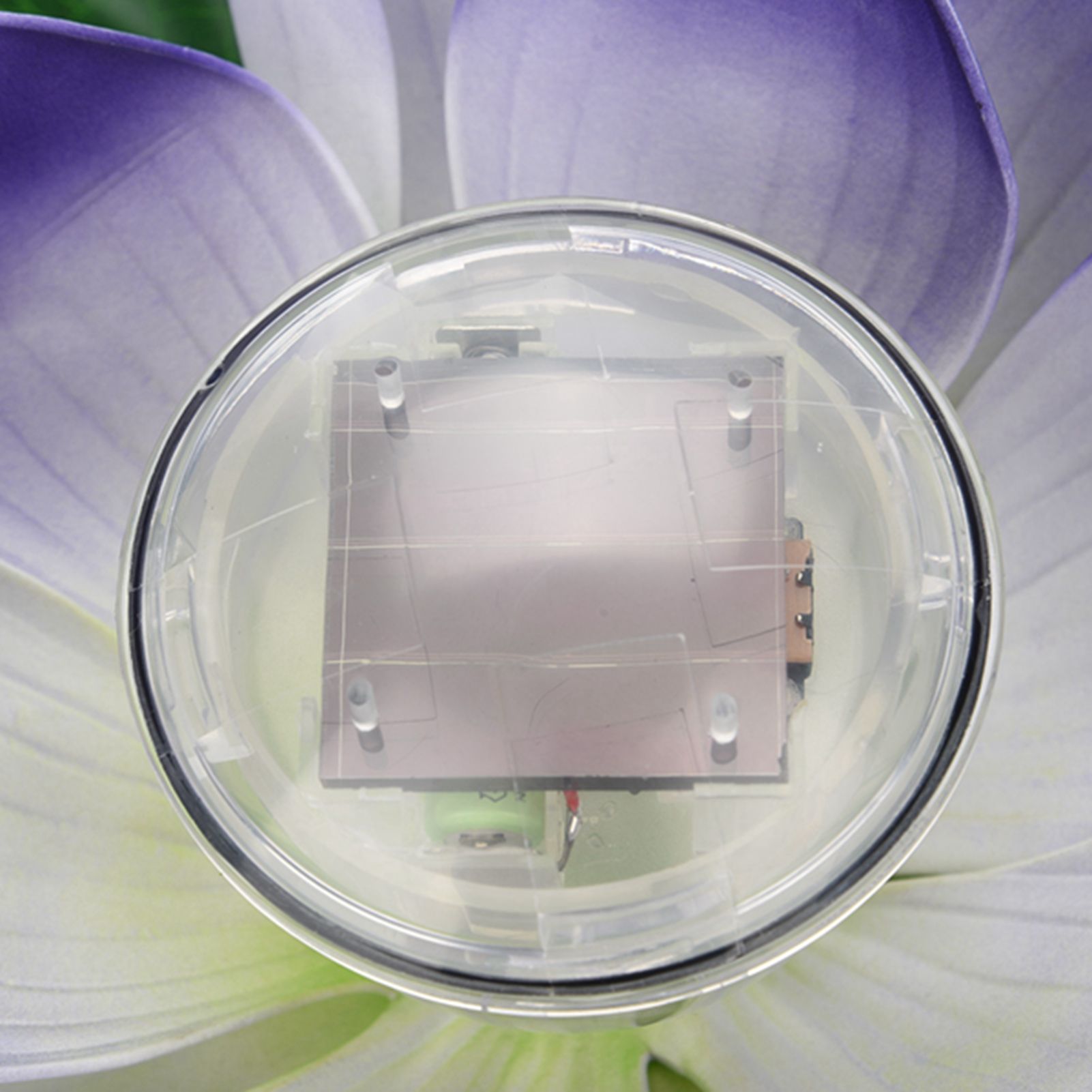 Waterproof Solar Power LED Color Changing Lotus Flower Floating Lamp Garden Colorful Purple