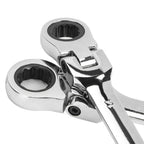 6Pcs Flexible Head Multi functional Ratchet Conination Spanner Wrench 8-17mm Repair Tools Set