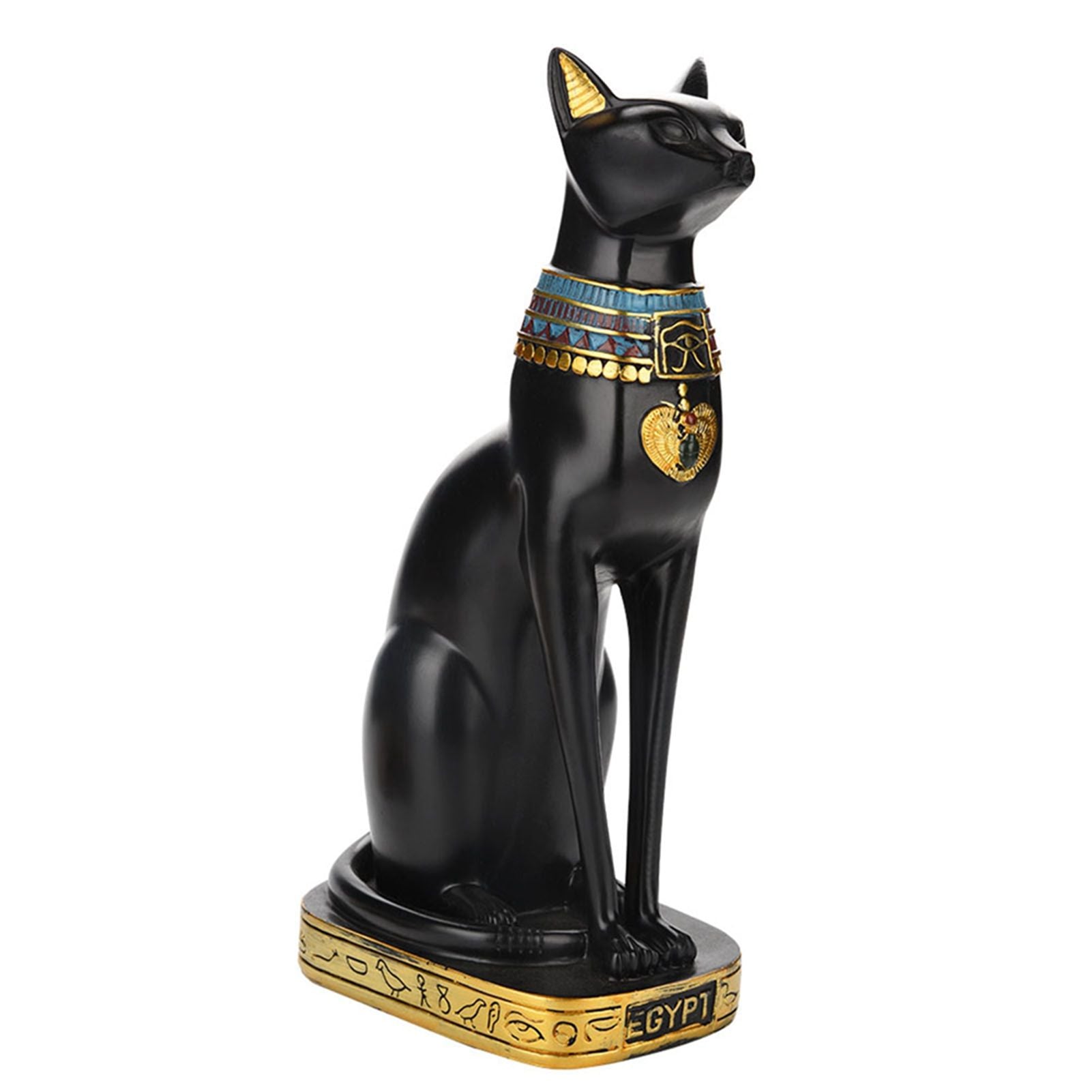 Egyptian Cat Resin Statue Figurine Household Room Ornament Crafts Gifts Home Decoration S