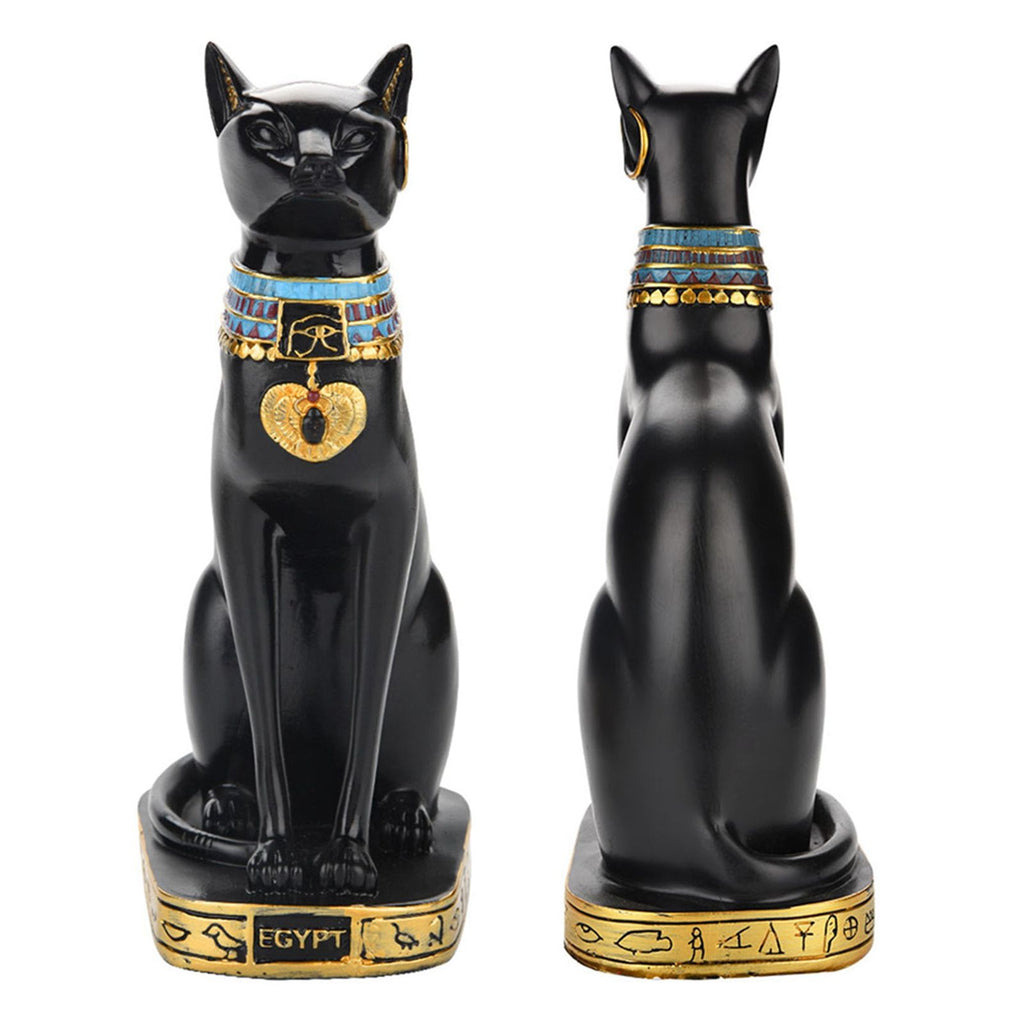 Egyptian Cat Resin Statue Figurine Household Room Ornament Crafts Gifts Home Decoration S