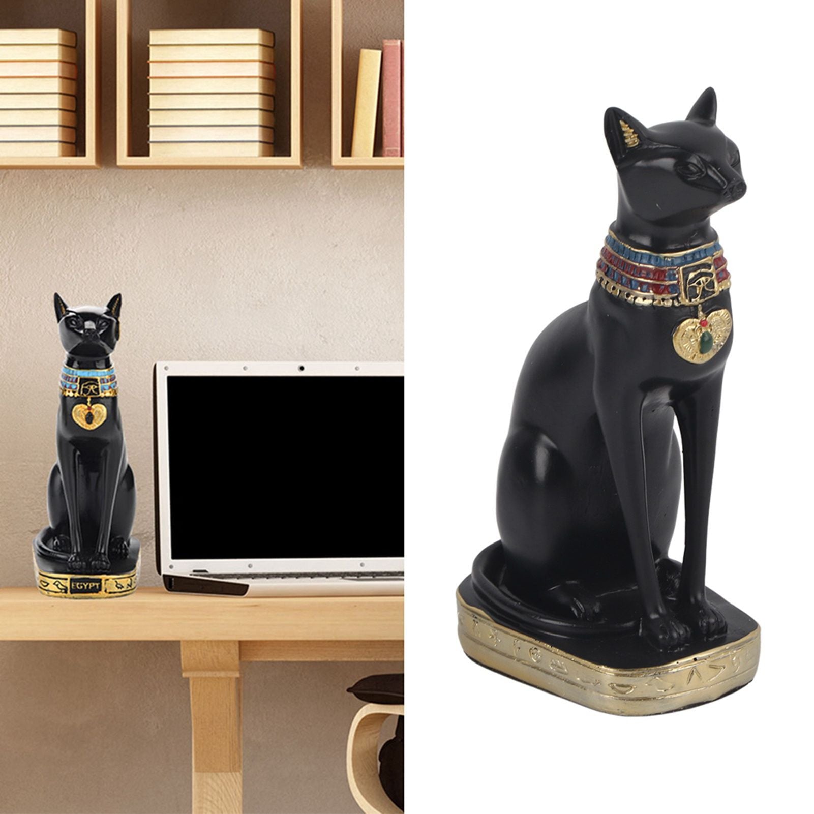 Egyptian Cat Resin Statue Figurine Household Room Ornament Crafts Gifts Home Decoration S