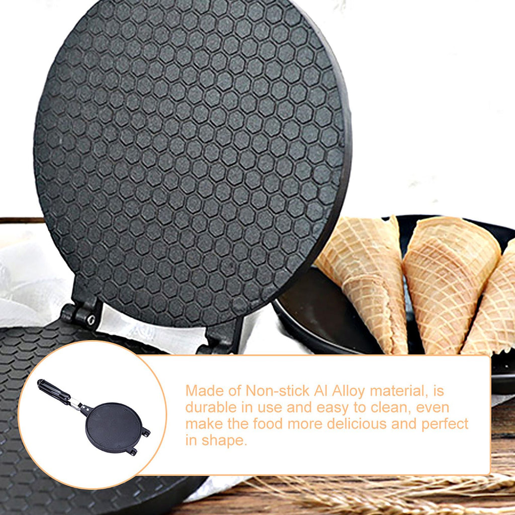 Household Kitchen Gas Nonstick Waffle Cone Making Mold Mould Baker Egg Roll Baking Tool