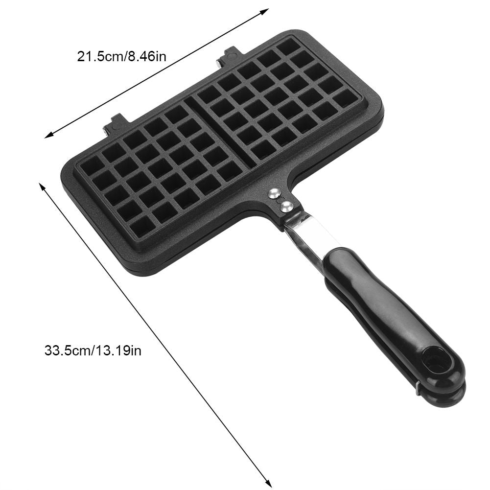 Dual Head Household Kitchen Gas NOn Stick Waffle Maker Pan Mould Mold Press Plate Baking Tool