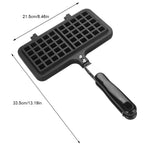 Dual Head Household Kitchen Gas NOn Stick Waffle Maker Pan Mould Mold Press Plate Baking Tool