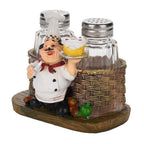 Cute Chef Statue Salt & Pepper Bottle Holder Ornaments Home Decor Kitchen Resin Crafts #A