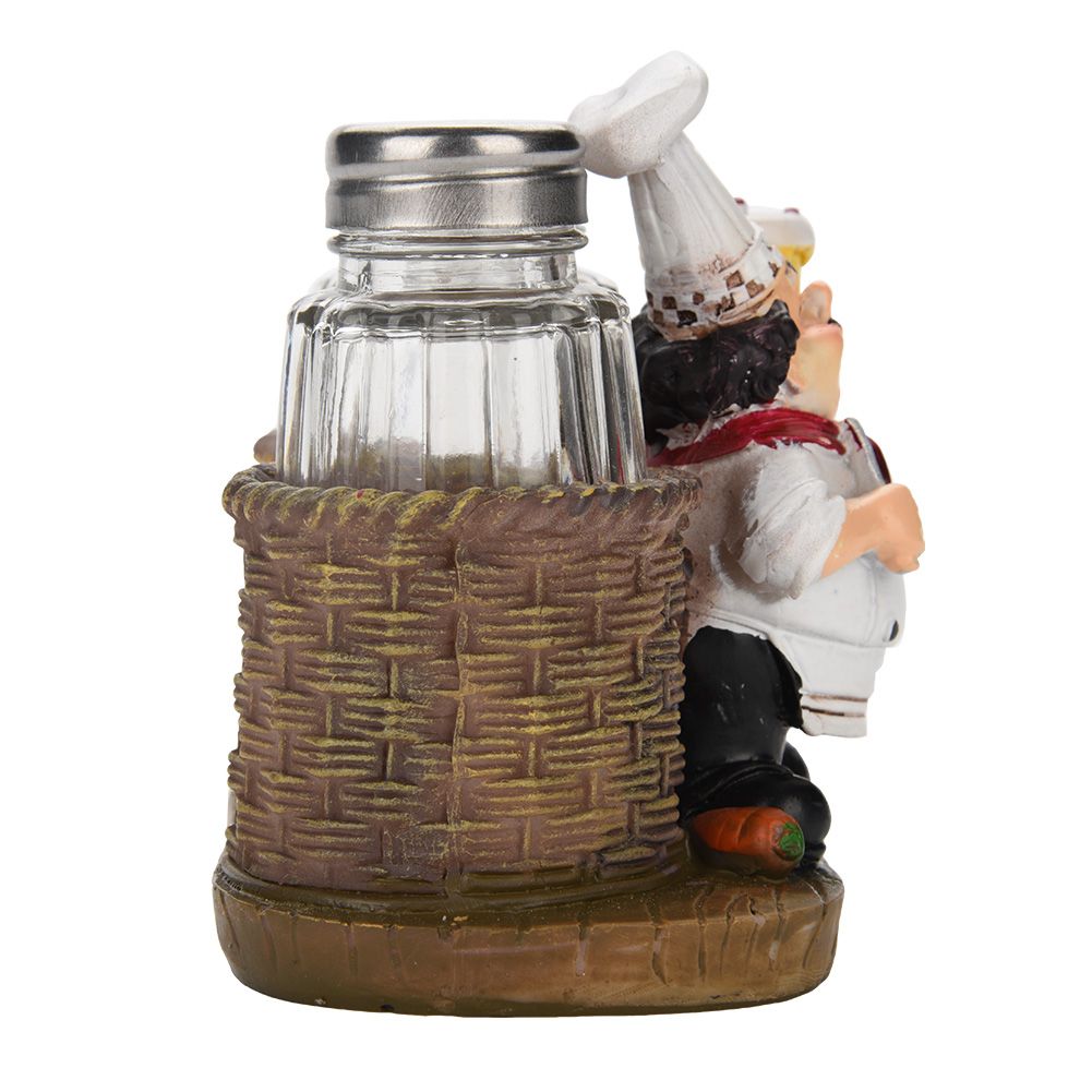 Cute Chef Statue Salt & Pepper Bottle Holder Ornaments Home Decor Kitchen Resin Crafts #A