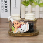 Cute Chef Statue Salt & Pepper Bottle Holder Ornaments Home Decor Kitchen Resin Crafts #C
