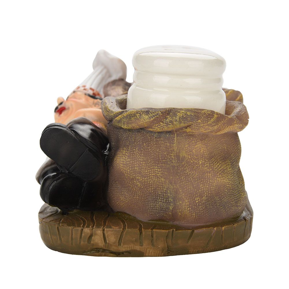 Cute Chef Statue Salt & Pepper Bottle Holder Ornaments Home Decor Kitchen Resin Crafts #C