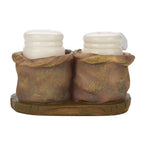 Cute Chef Statue Salt & Pepper Bottle Holder Ornaments Home Decor Kitchen Resin Crafts #C