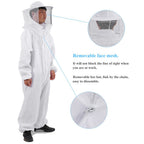Professional Beekeeping Protective Equipment Bee Keeping Full Body Beekeeper Suit Hat L